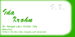 ida krohn business card